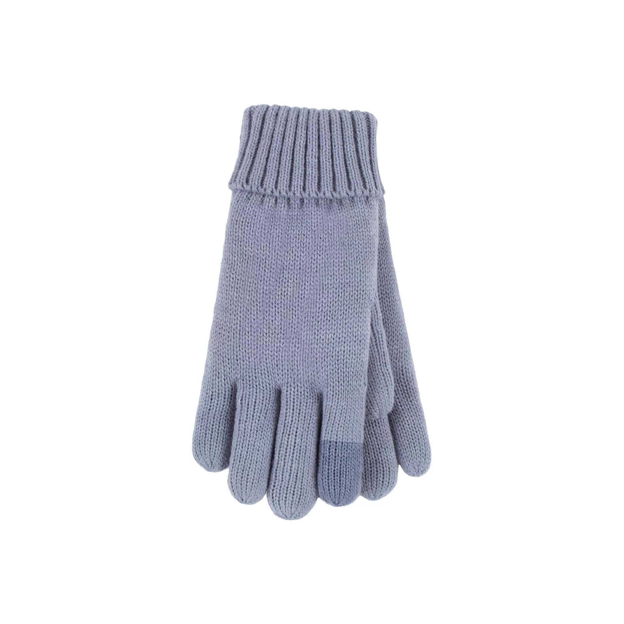 Women's Heat Holders Heatweaver Flat Knit Touchscreen Gloves, Size: Small-Medium, Dusty Blue Product Image