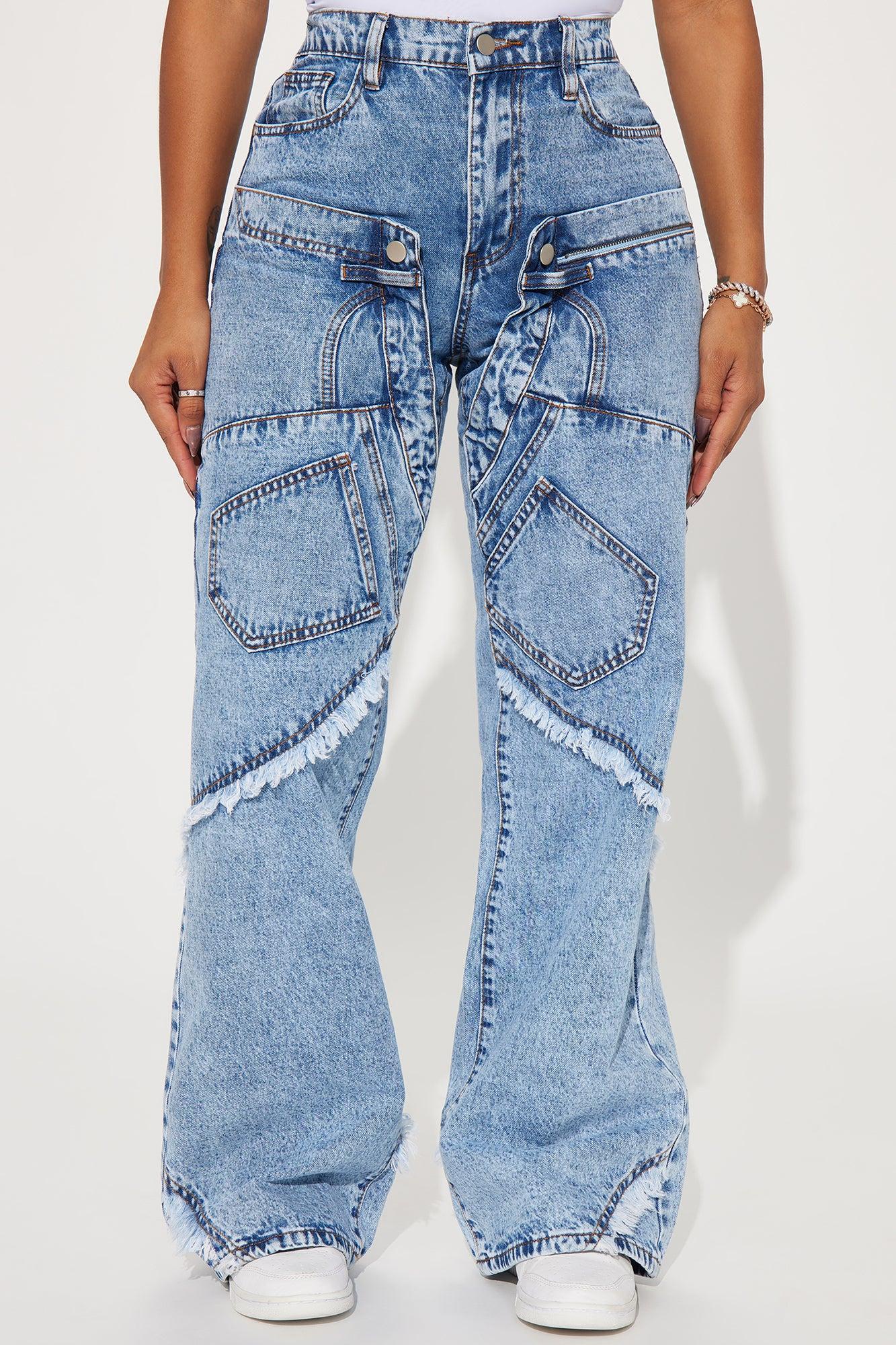 Taking A Chance Easy Waist Wide Leg Jeans - Light Wash Product Image