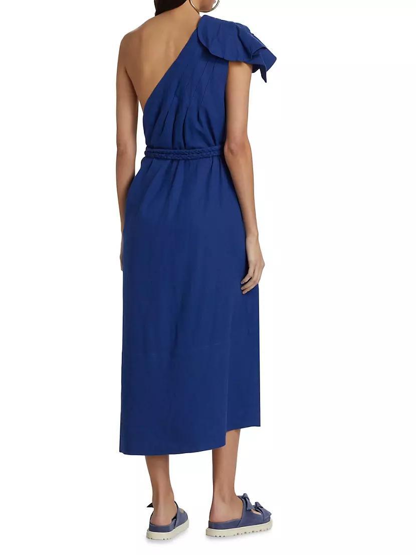 Leaf One-Shoulder Midi Dress Product Image