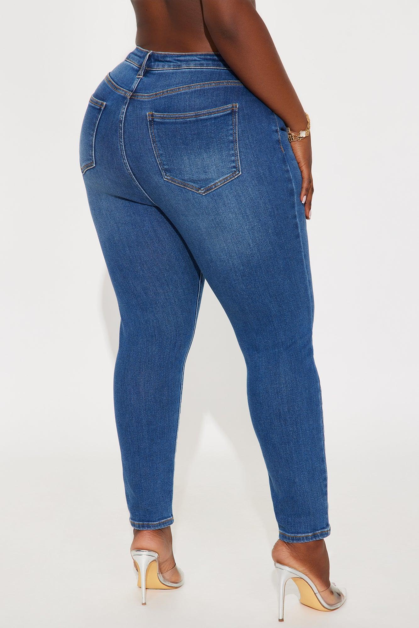 Vivacious Ripped High Rise Skinny Jeans - Medium Wash Product Image