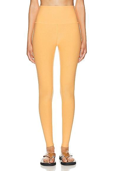 Beyond Yoga Spacedye Caught In The Midi High-Waisted Legging (Warm Clay Heather) Women's Casual Pants Product Image