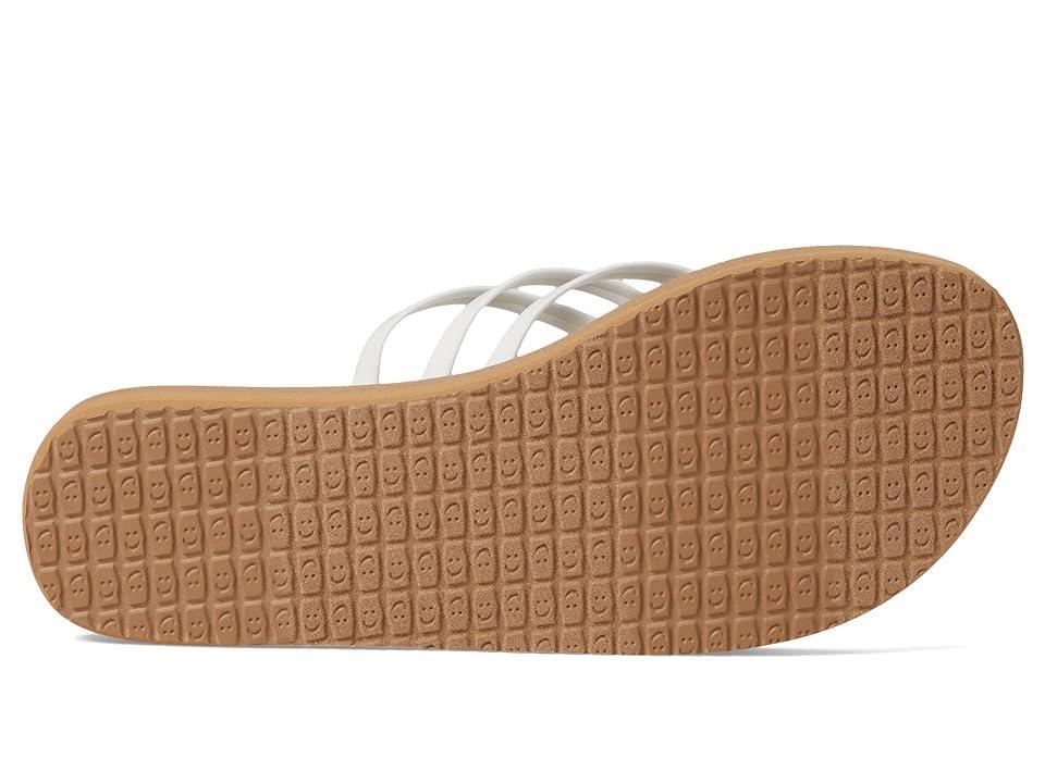Sanuk Yoga Sandy White) Women's Shoes Product Image