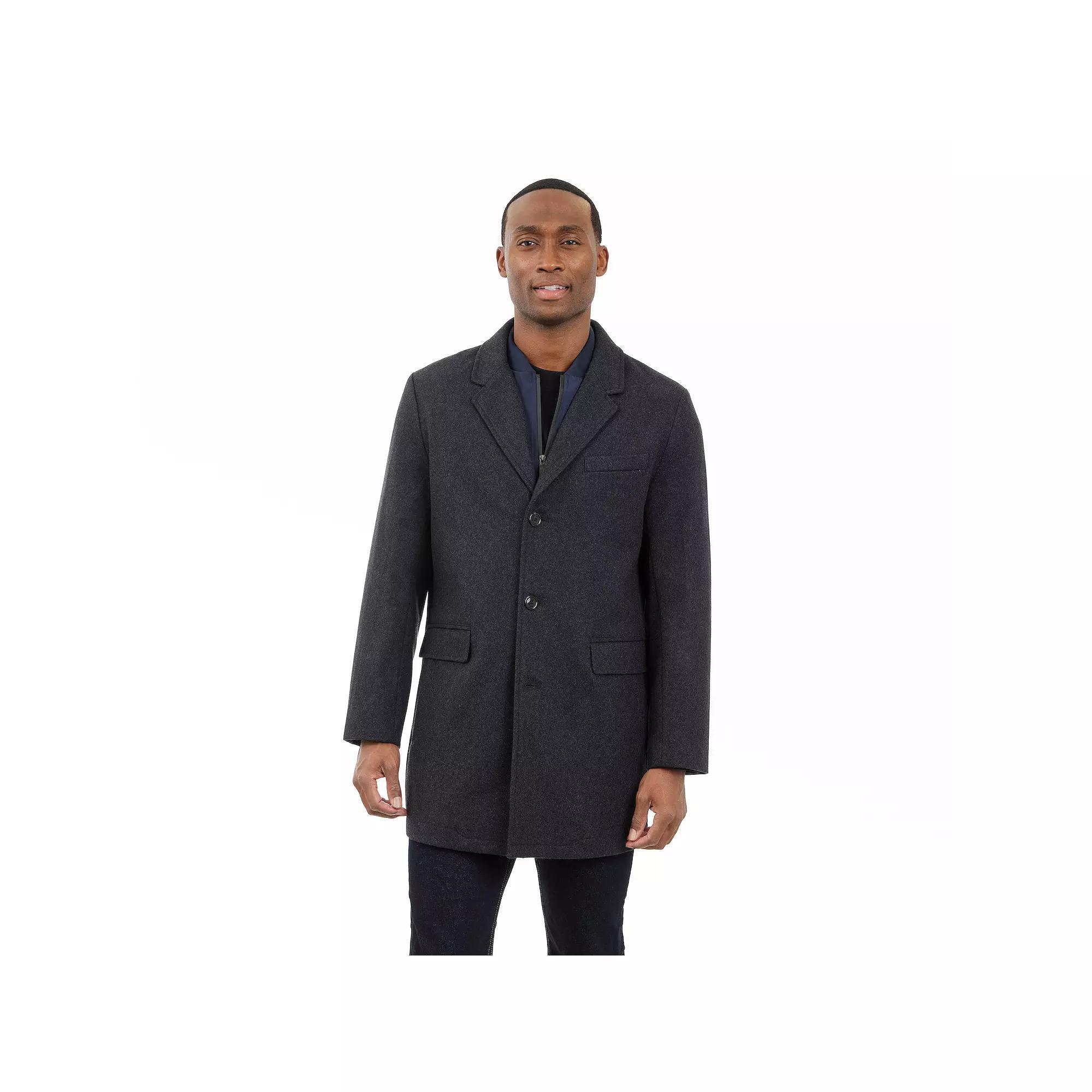 Men's London Fog Wool Blend Car Coat, Size: Large, Black Product Image