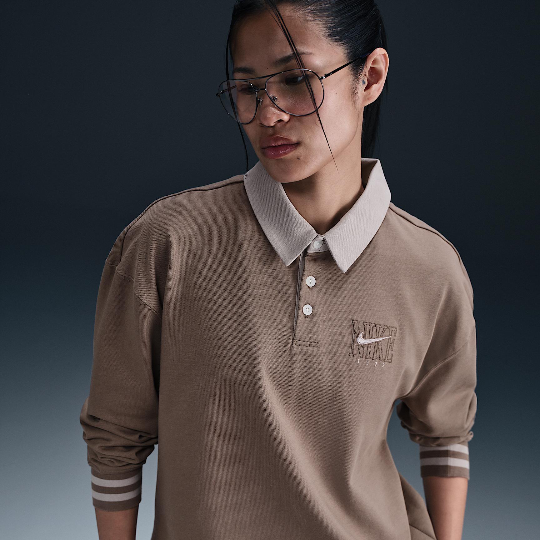 Nike Sportswear Essential Women's Oversized Long-Sleeve Polo Product Image