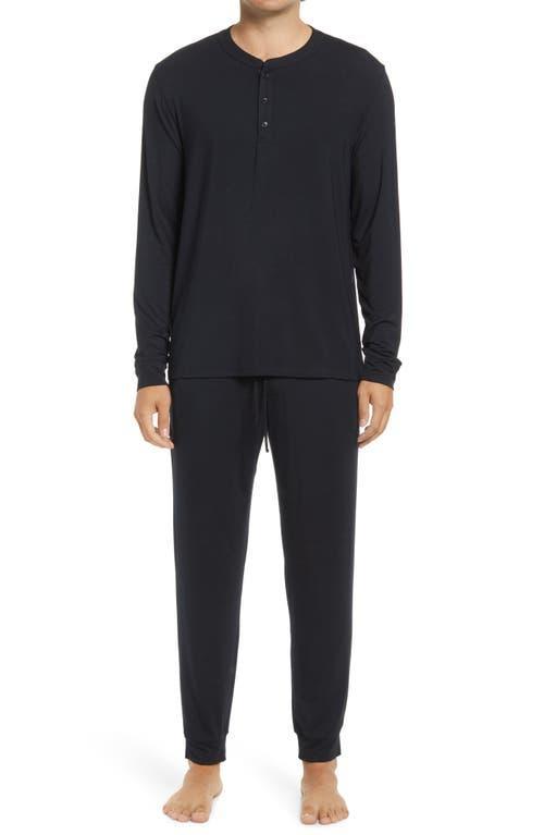 Eberjey Henry Long PJ Set Coastal Blue S Product Image