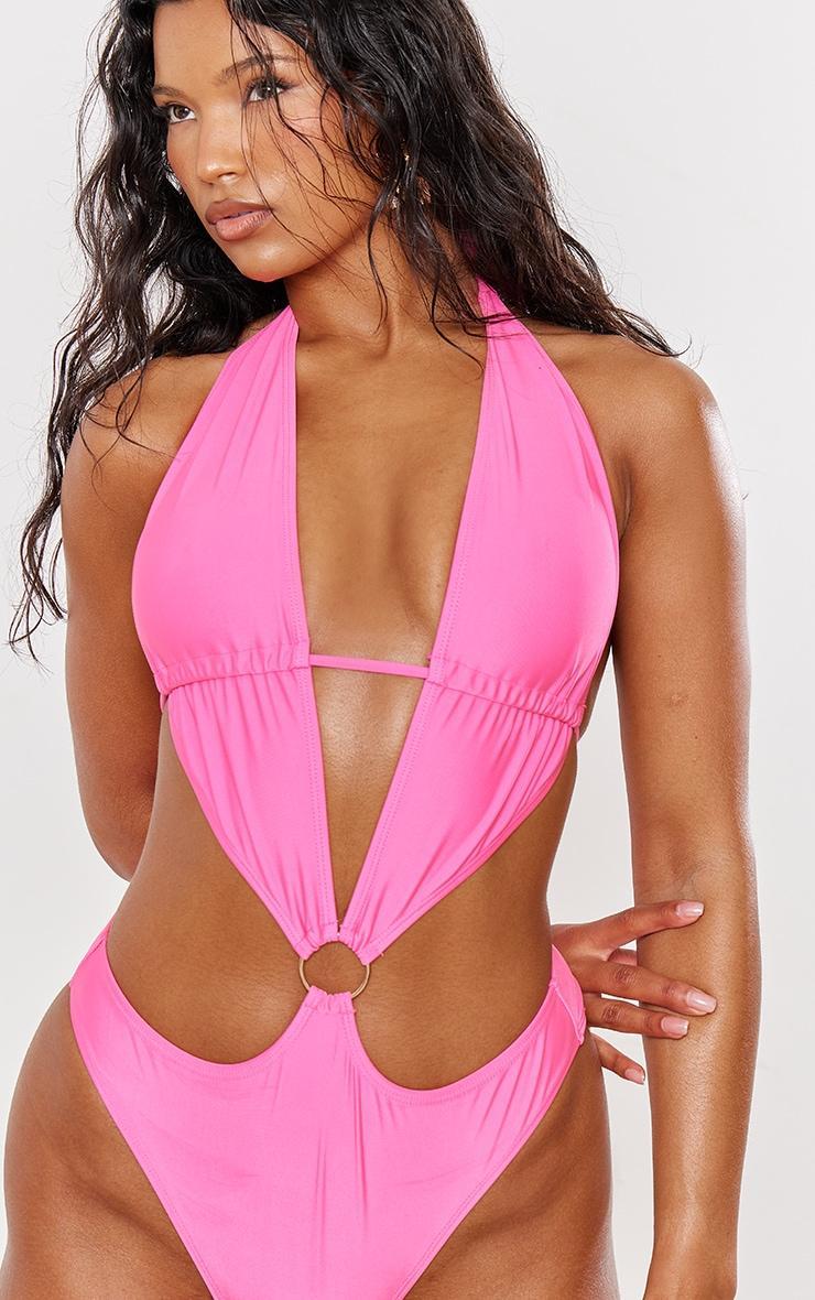 Pink Plunge O Ring Cut Out Swimsuit Product Image