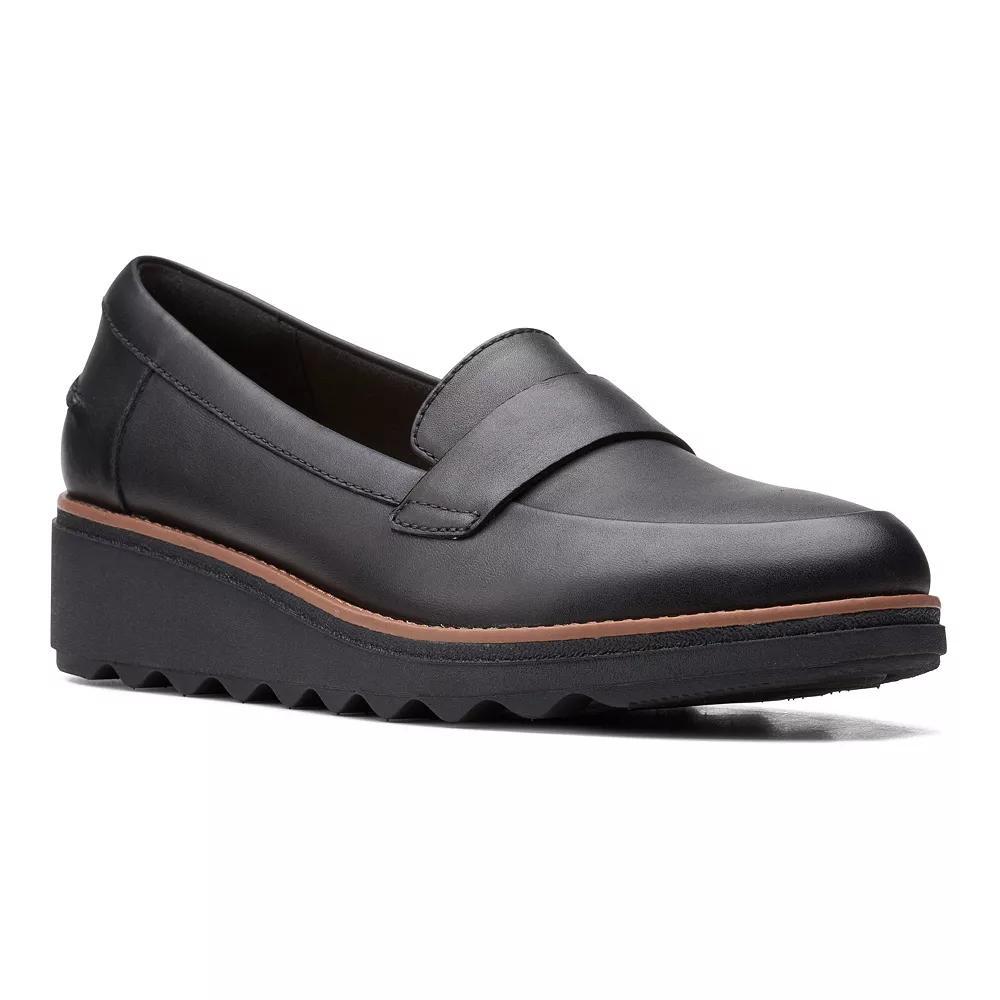 Clarks® Sharon Gracie Women's Leather Loafers, Size: 10, Black Product Image