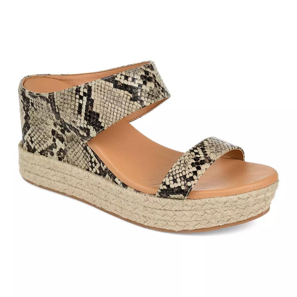 Journee Alissa Womens Wedge Sandals Blue Product Image