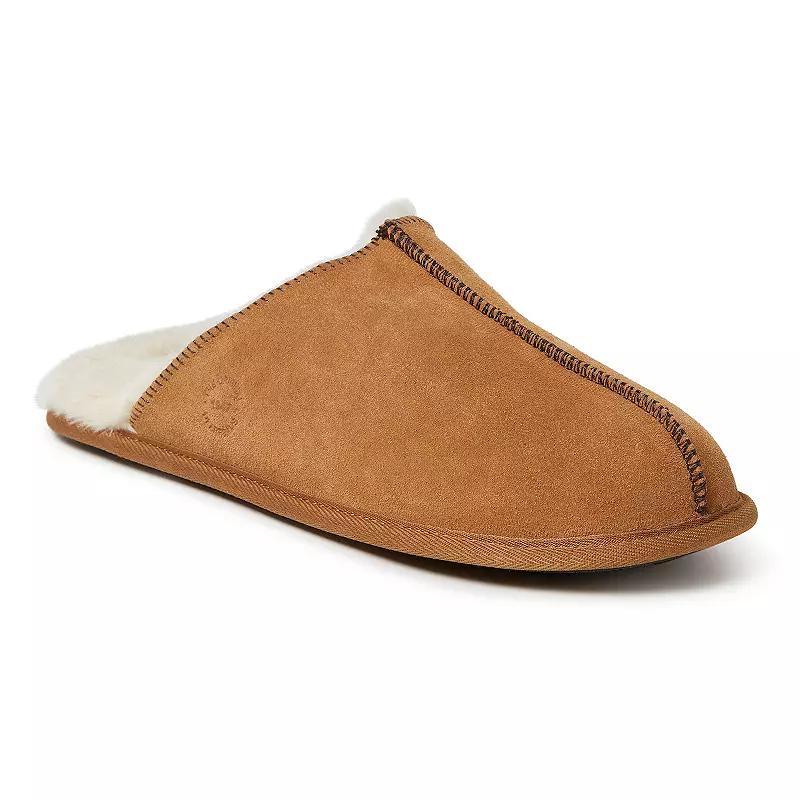 Dearfoams Suede Men's Scuff Slippers, Size: 8, Brown Product Image