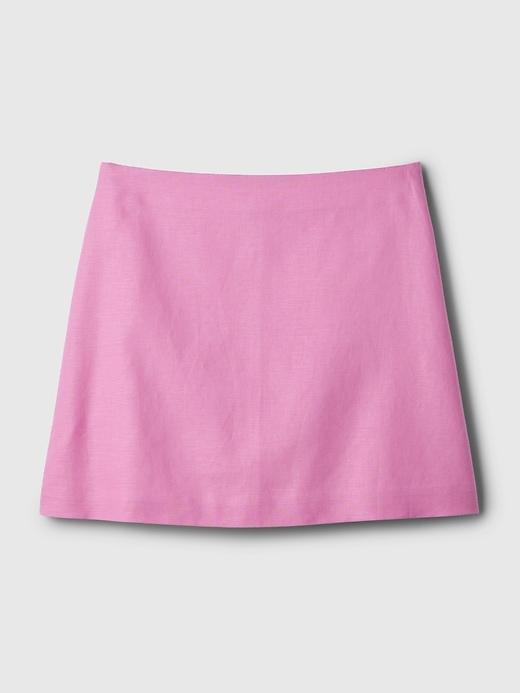 Linen-Cotton Mini Skirt Product Image