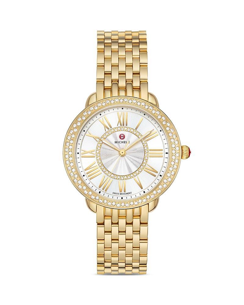 Michele Serein Mid Stainless Steel Diamond Watch, 36mm Product Image