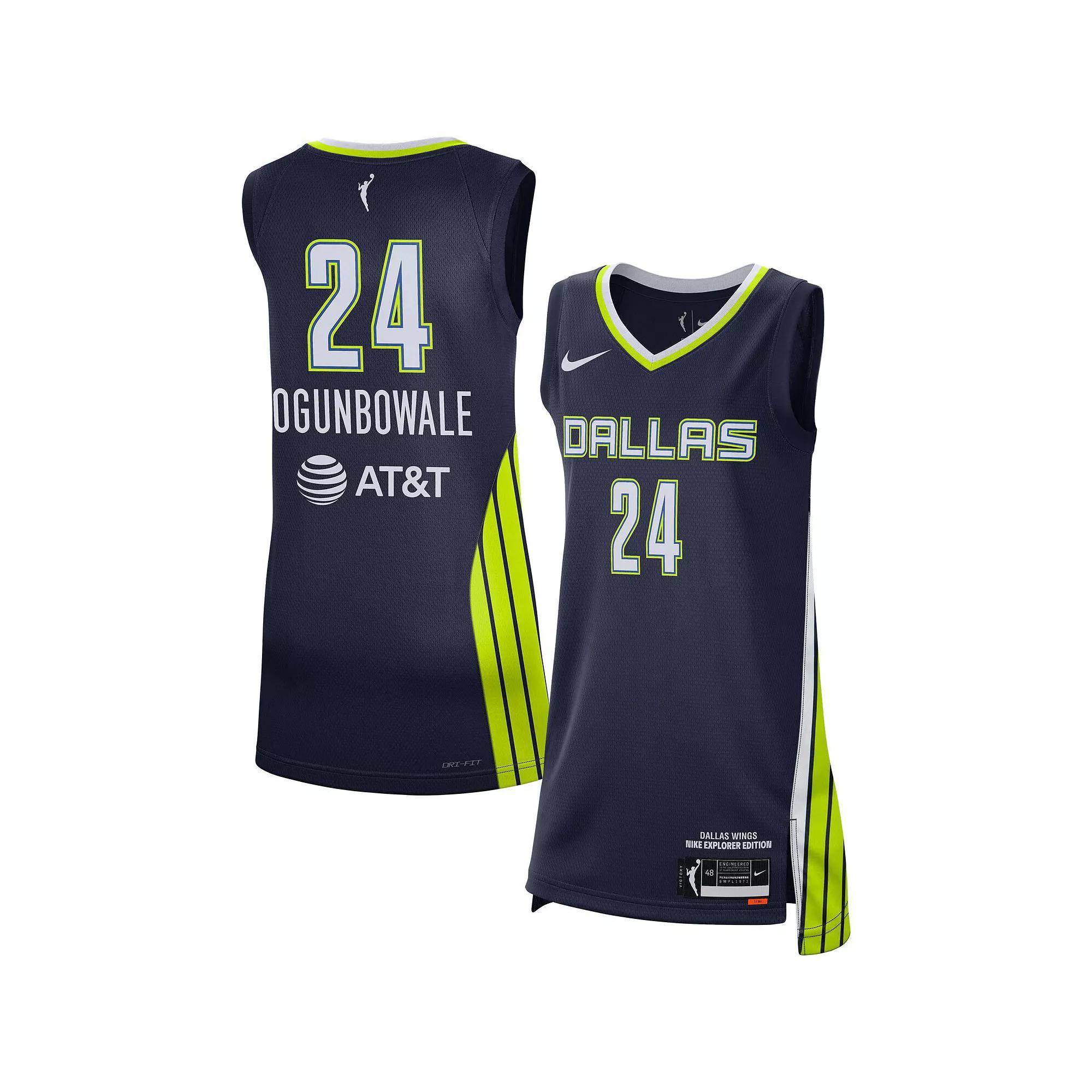 Women's Nike Arike Ogunbowale Navy Dallas Wings 2021 Explorer Edition Victory Player Jersey, Size: Large, Dlw Blue Product Image