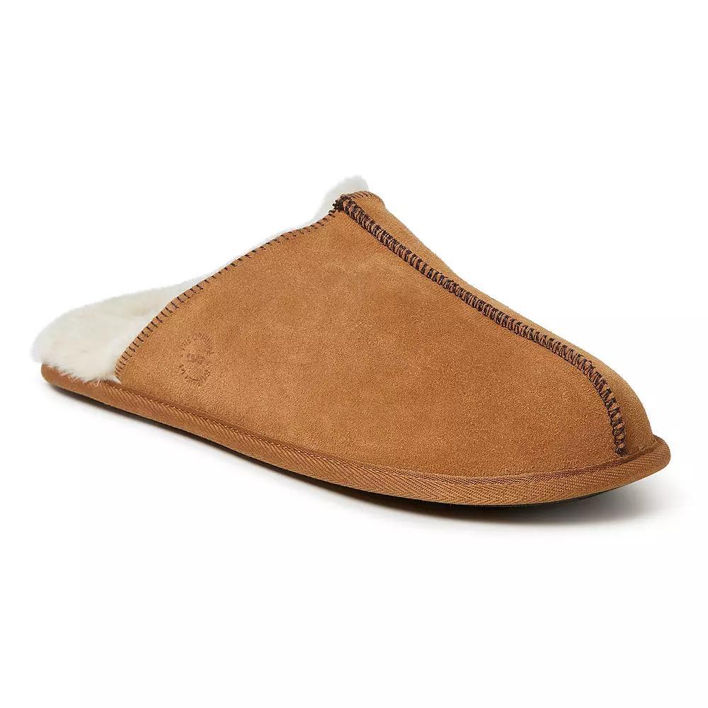 Dearfoams Suede Men's Scuff Slippers, Size: 8, Brown Product Image