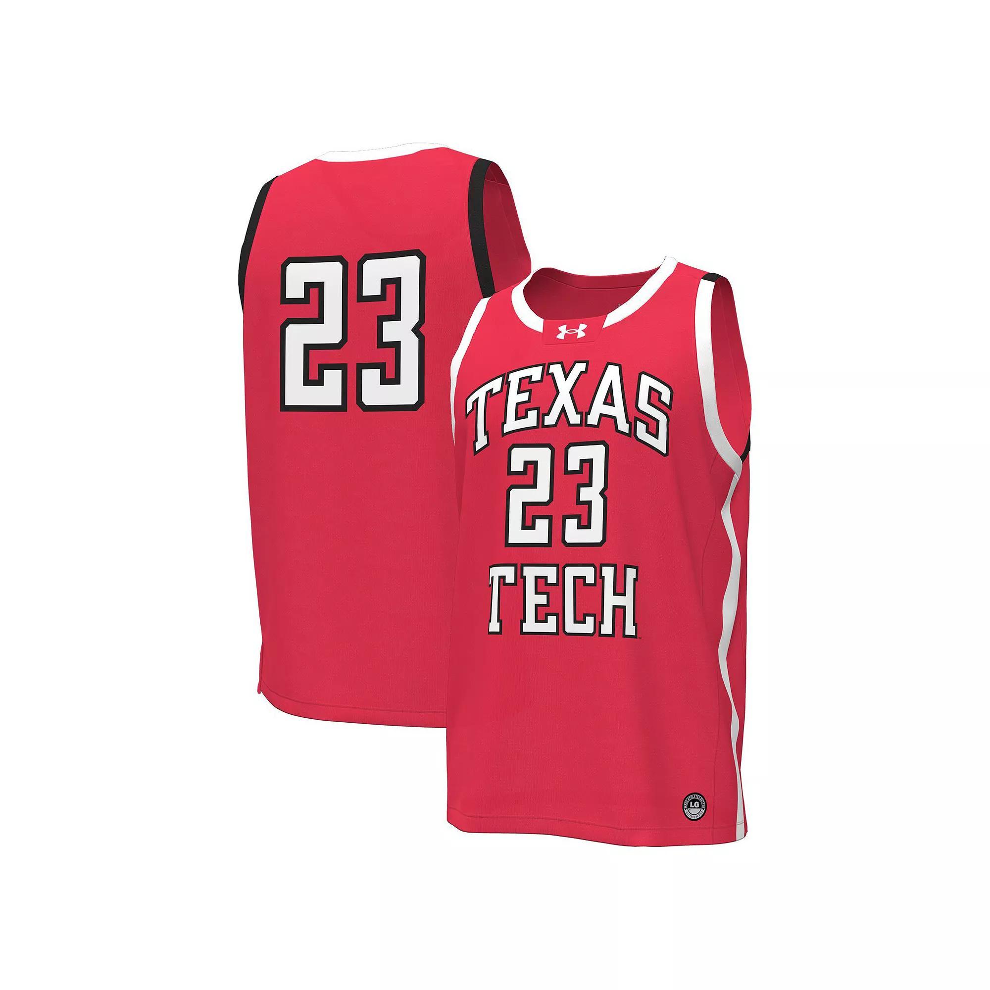 Mens Under Armour #23 Texas Tech Raiders Replica Basketball Jersey Product Image