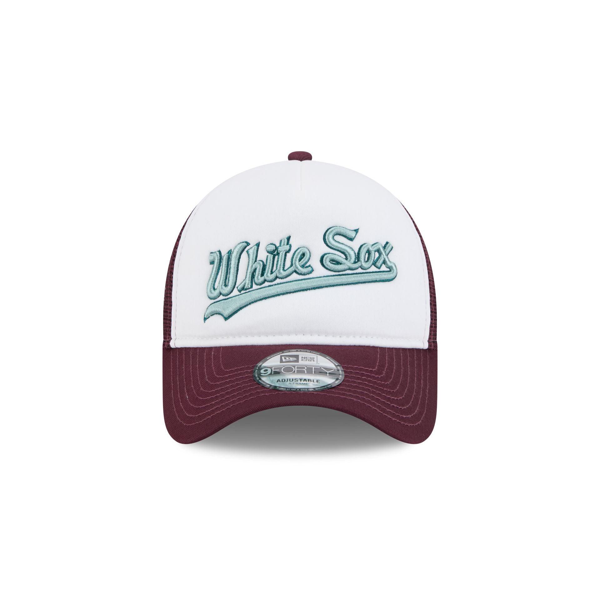 Chicago White Sox Optic White 9FORTY A-Frame Snapback Hat Male Product Image