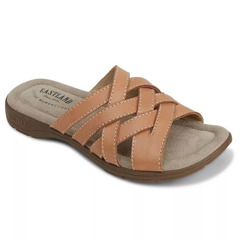 Eastland Hazel Women's Leather Slide Sandals, Size: 9, Light Blue Product Image