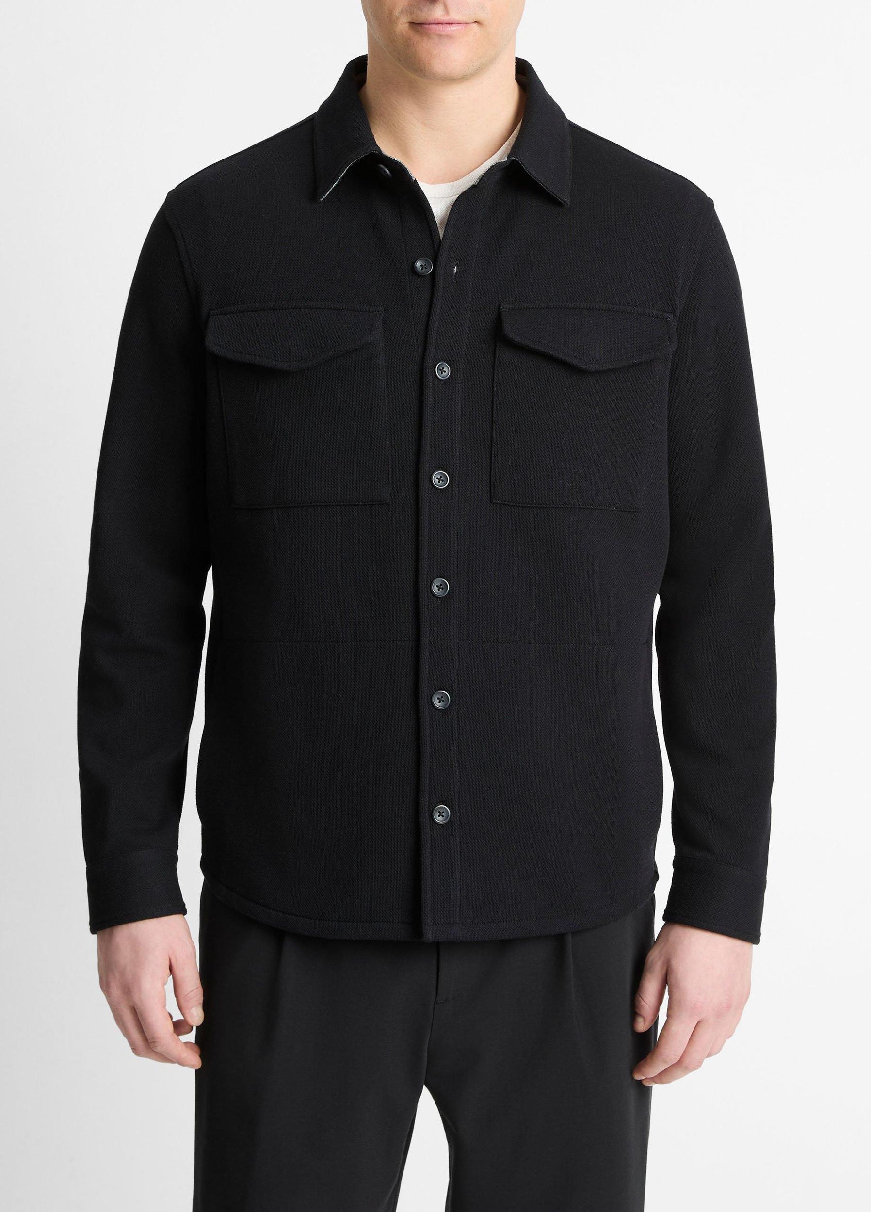 Mens Solid 4-Pocket Shirt Jacket Product Image