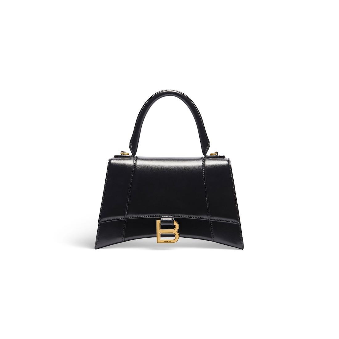 Women's Hourglass Handbag Small in Black Product Image