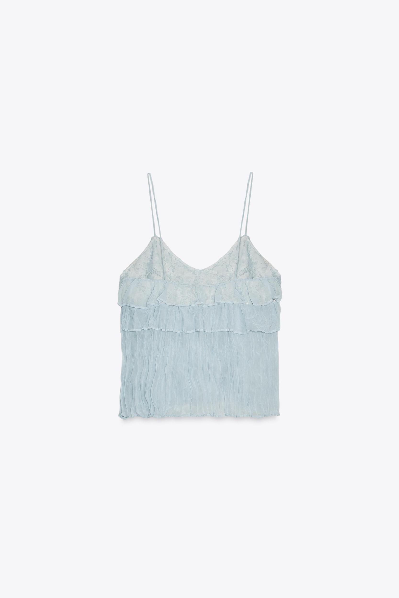 RUFFLED CRINKLE EFFECT TOP Product Image