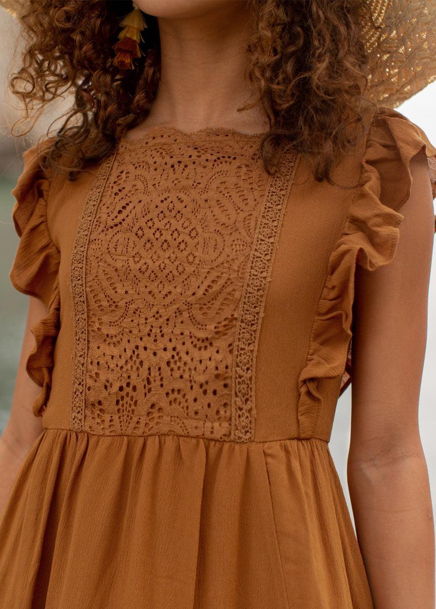 Cassia Dress in Marigold Girls Product Image