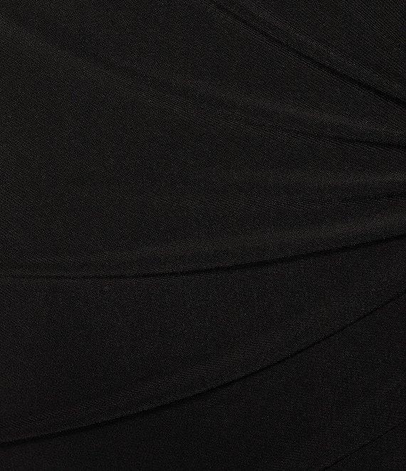 Le Bos 3/4 Illusion Sleeve Crew Neck Embroidered Sheath Dress Product Image