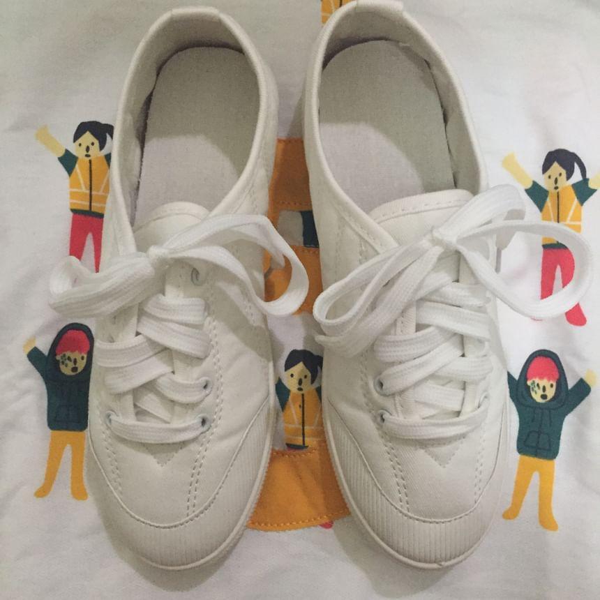 Plain Lace Up Canvas Sneaker Product Image
