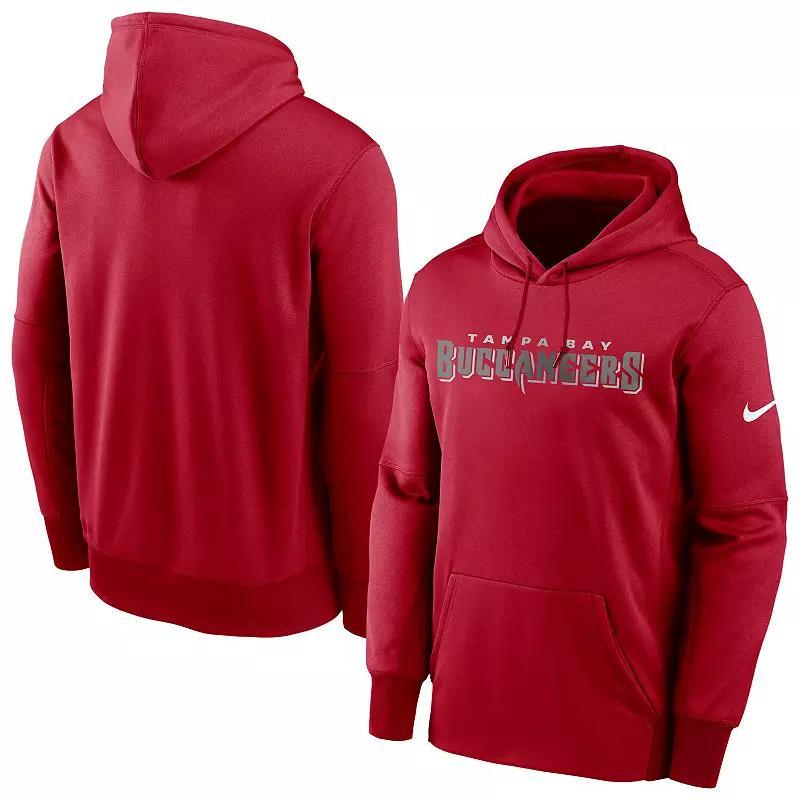 Men's Nike Red Tampa Bay Buccaneers Fan Gear Wordmark Performance Pullover Hoodie, Size: Large Product Image