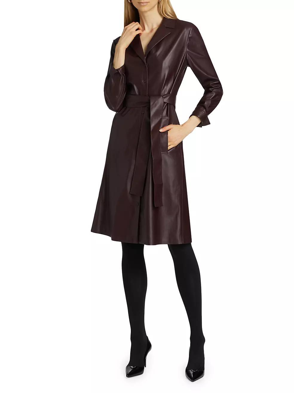 Dixie Faux Leather Shirtdress Product Image