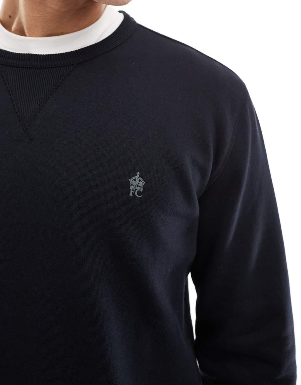 French Connection classic logo sweatshirt in navy Product Image