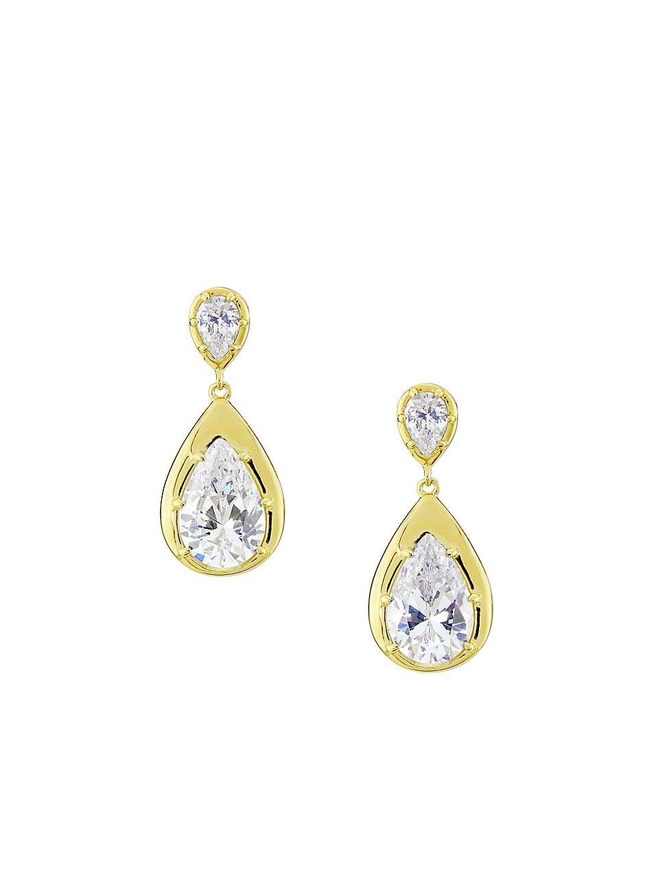 Womens Sunny Cubic Zirconia Teardrop Earrings Product Image