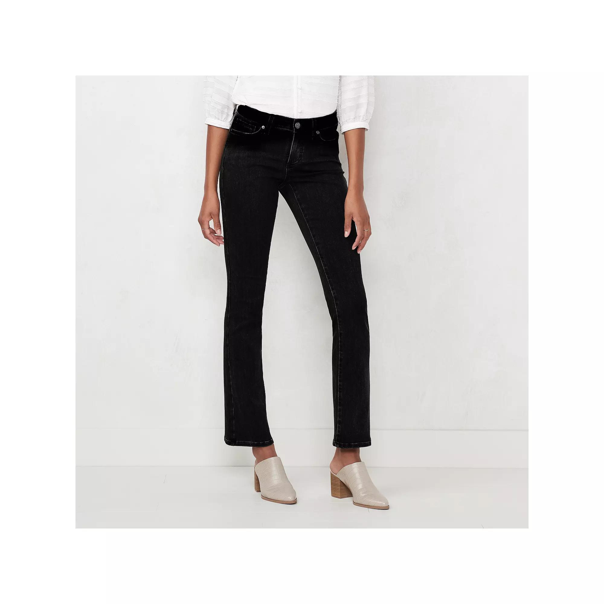 Women's LC Lauren Conrad Feel Good Mid Rise Barely Bootcut Jeans, Size: 16 T/Large, Black Wash Product Image