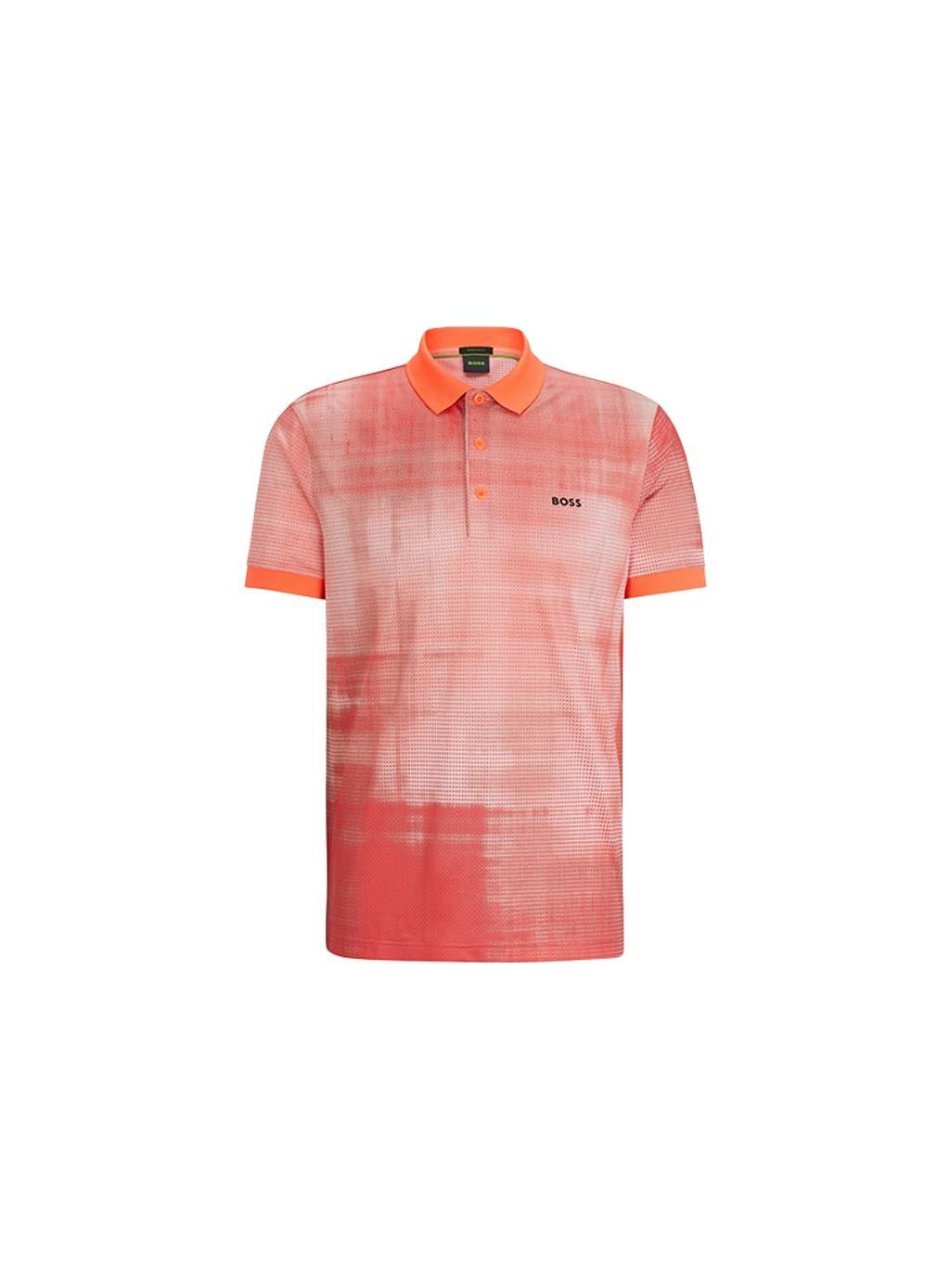 HUGO BOSS Short-sleeved Polo Shirt In Pink Product Image