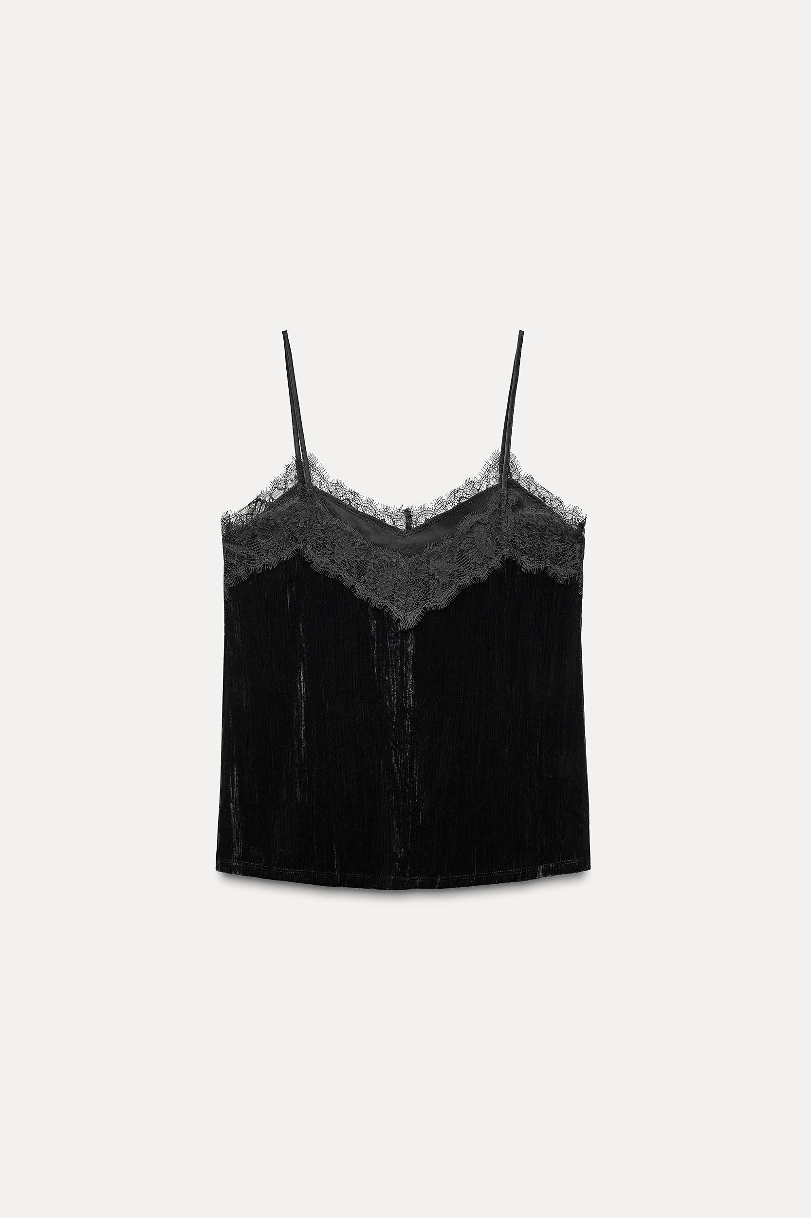 VELVET STRAPPY TOP Product Image