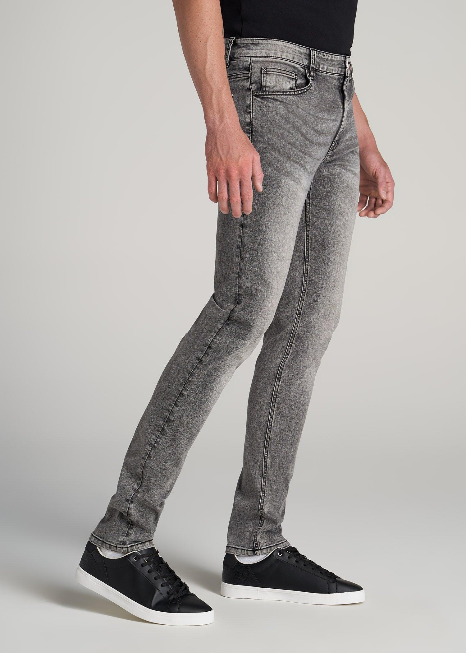 Travis SKINNY Jeans for Tall Men in Washed Faded Black Product Image