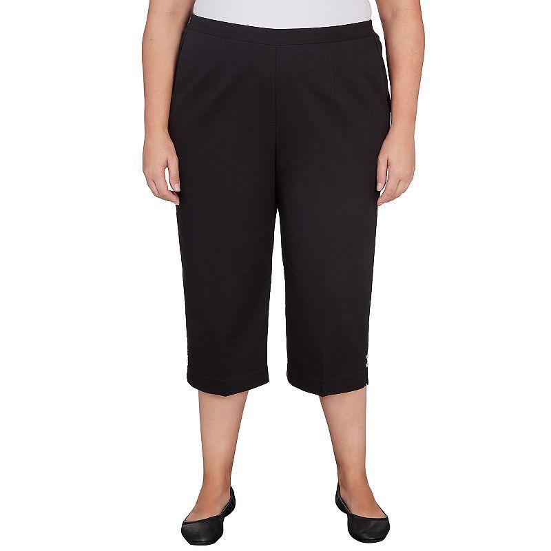 Plus Size Alfred Dunner Twill Split Hem Capri Pants, Women's, Size: 22 W, Blue Product Image