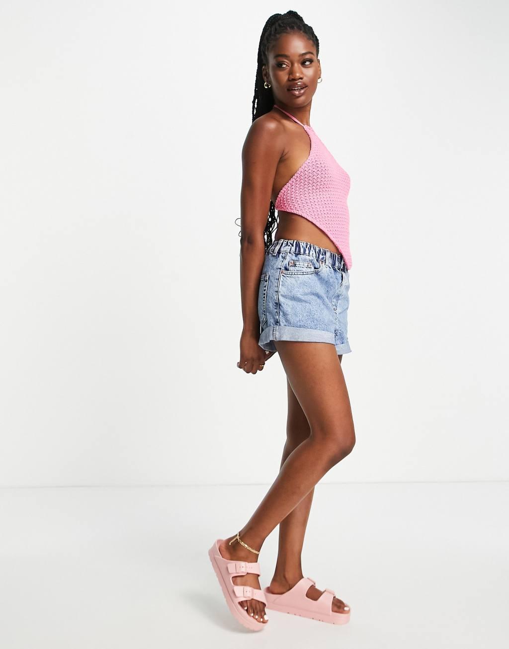 Stradivarius crochet halter top Product Image
