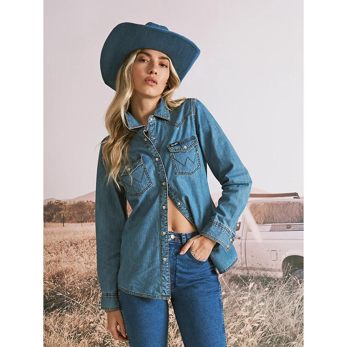 Women's Denim Pocket Cowboy Hat Product Image