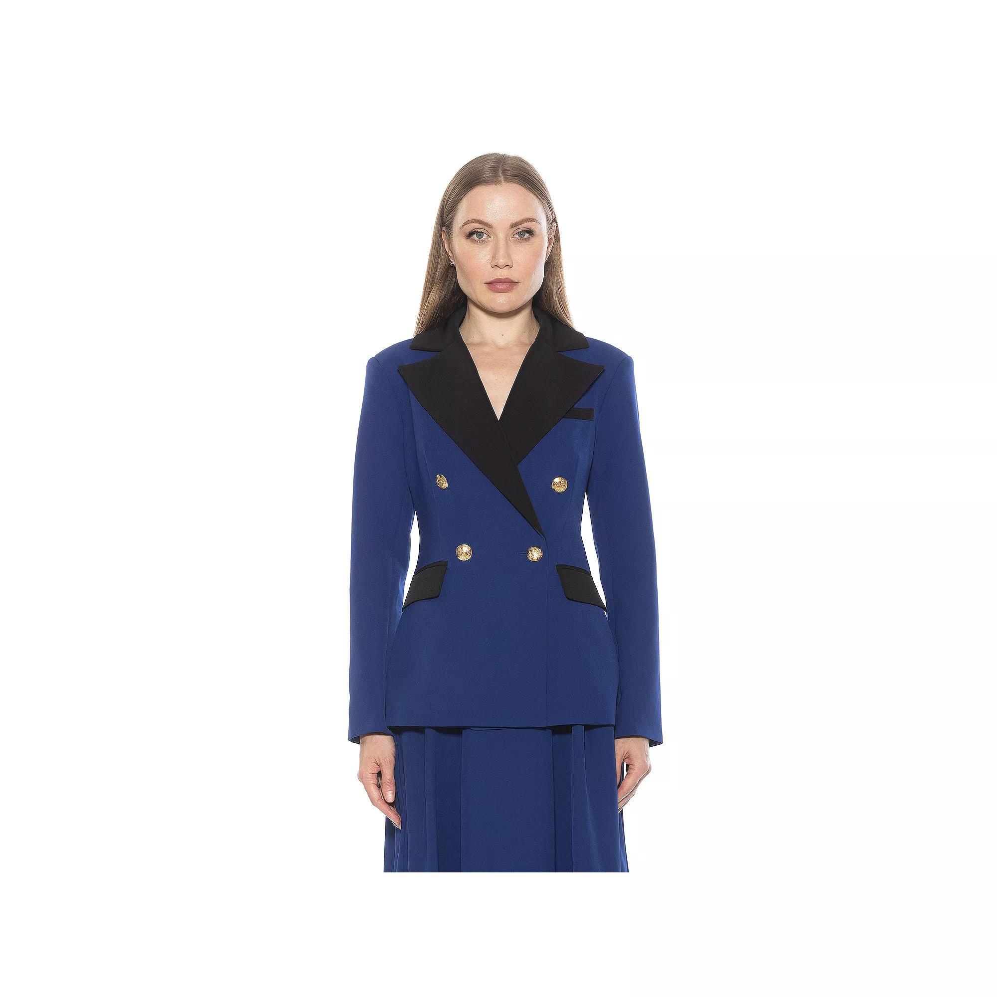 Women's ALEXIA ADMOR Farrah Twill Classic Double Breasted Jacket, Size: 12, Pink Product Image