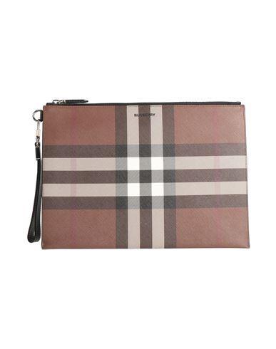 BURBERRY Man Handbag Chocolate Brown Size - Textile Fibers Product Image