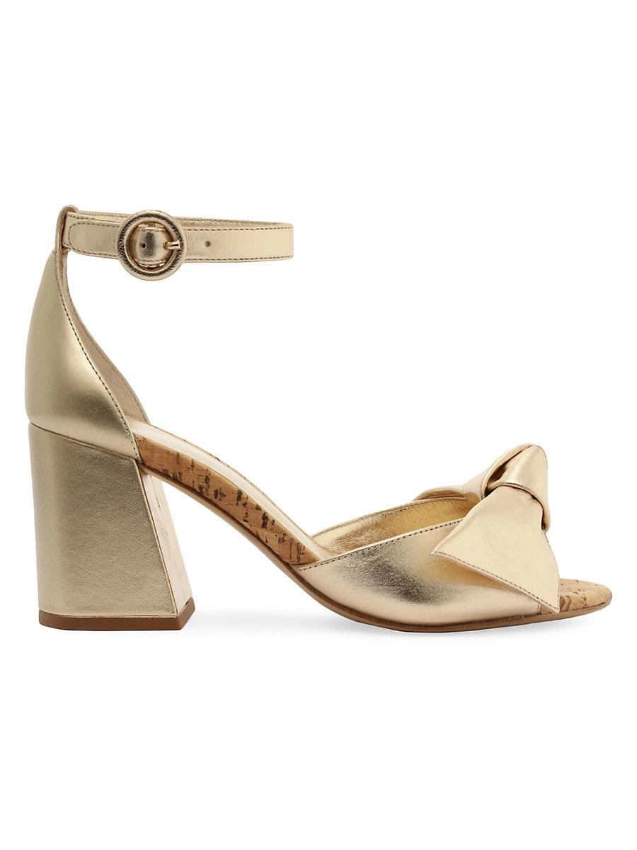 Womens Maxi Clarita 75MM Knotted Metallic Leather Sandals Product Image