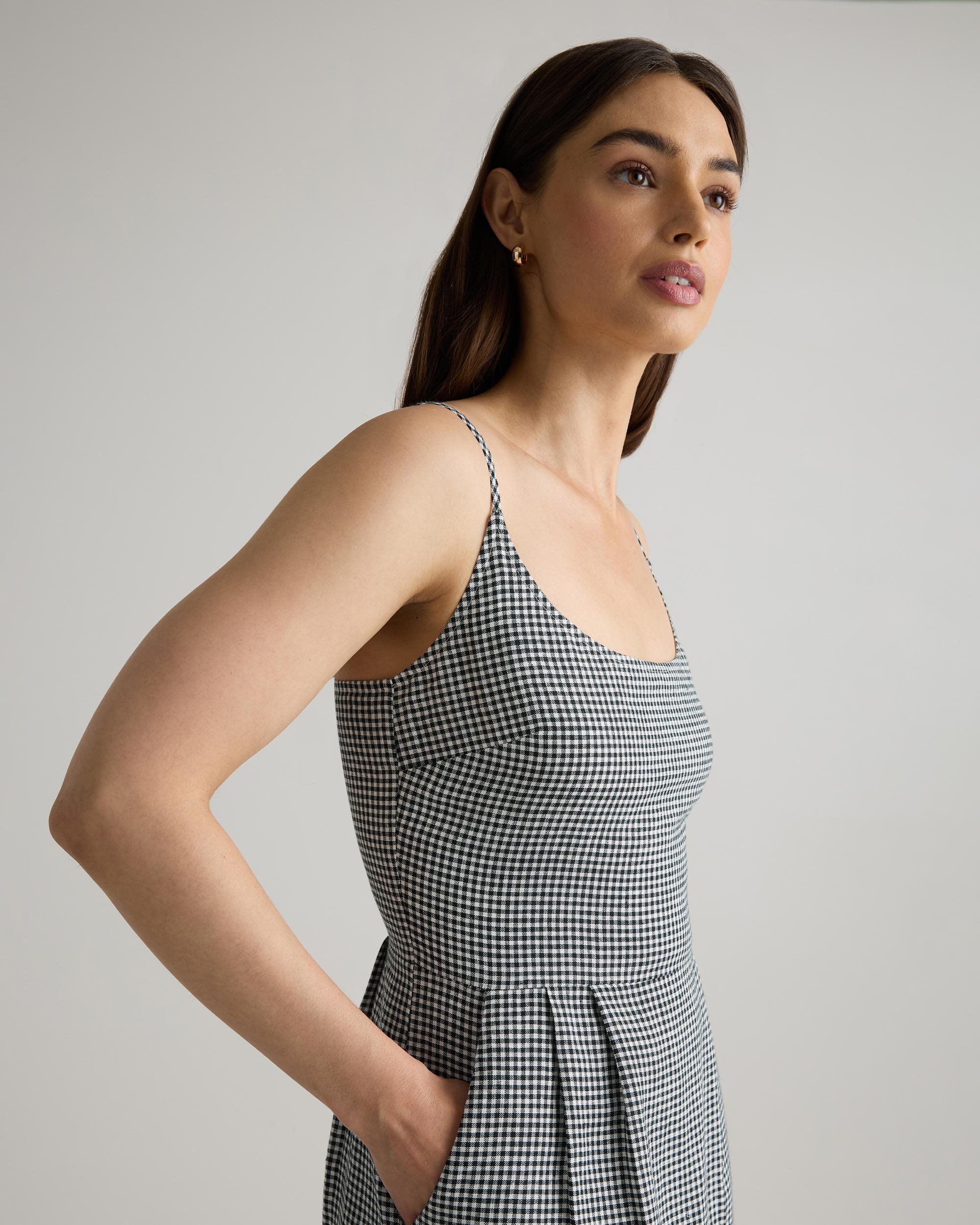Quince | Women's 100% European Linen Scoop Neck Midi Dress Size XS Product Image