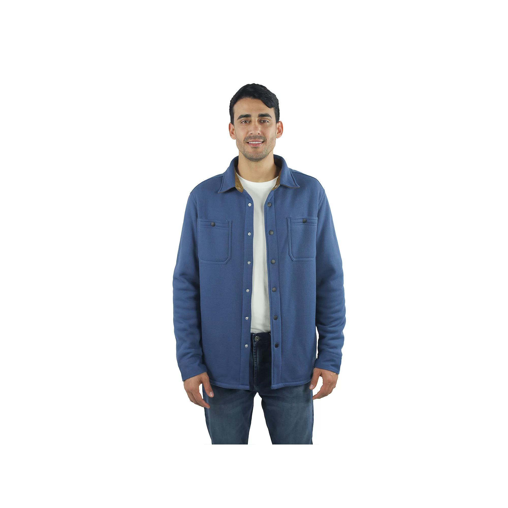 Men's JACHS NY Sherpa-Lined Thermal Shacket, Size: Large, Blue Product Image