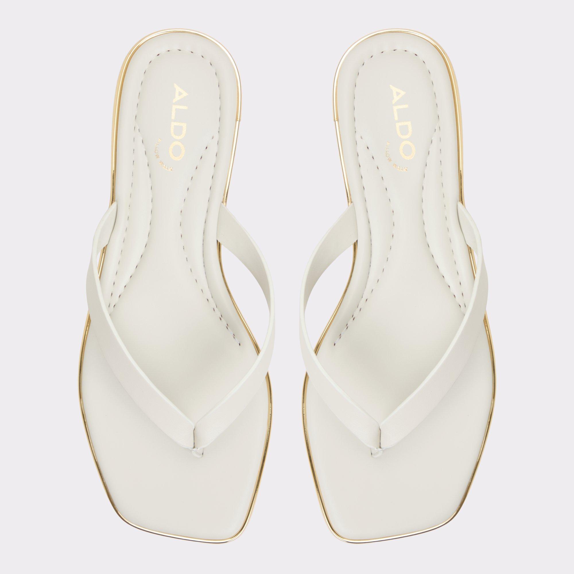 ALDO Theao - Women's Flat Sandals - White, Size 8 Product Image