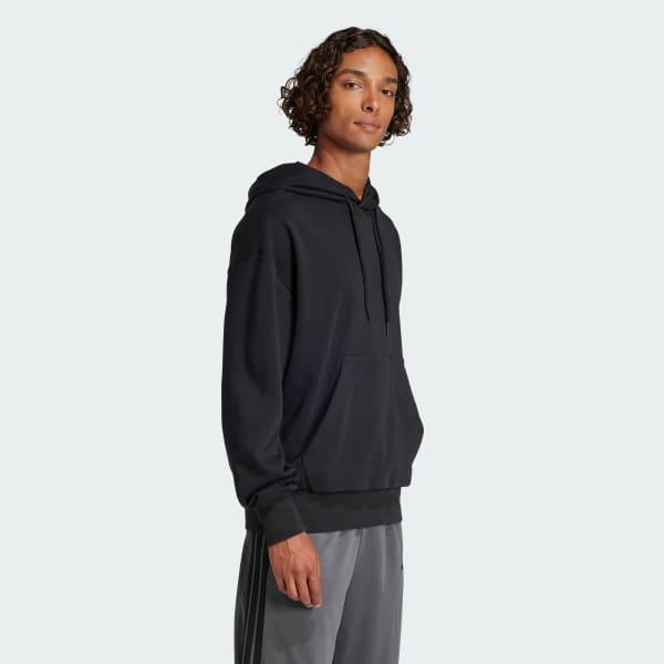 adidas Essentials Loose-Fit 3 Bar Logo French Terry Hoodie Medium Grey Heather L Mens Product Image