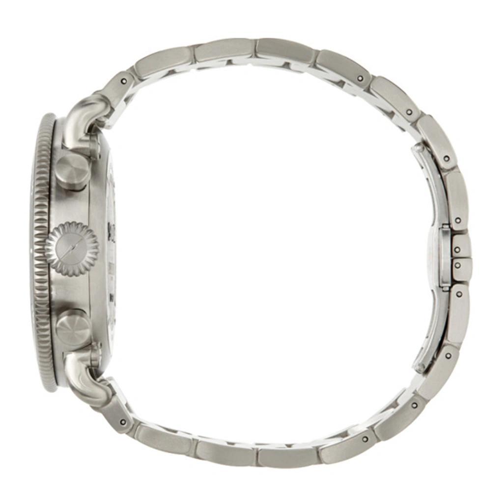 SHINOLA Silver Runwell Sport Chronograph 'the White Hurricane' 48 Mm Watch In Titanium White Product Image