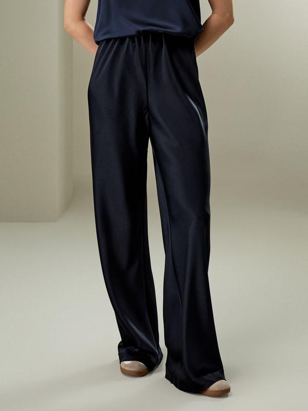 Full bias cut silk pants Product Image