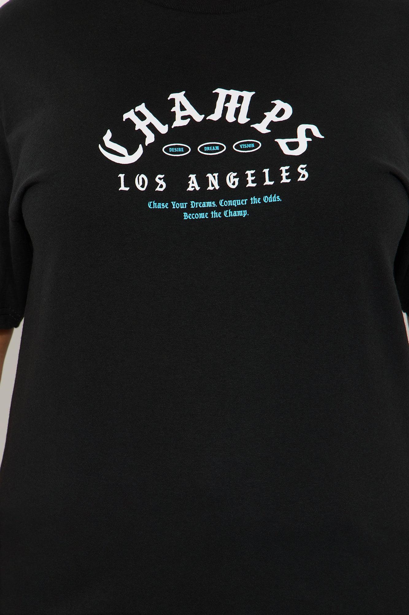 Champs 88 Flames Front And Back Graphic Tee - Black Product Image