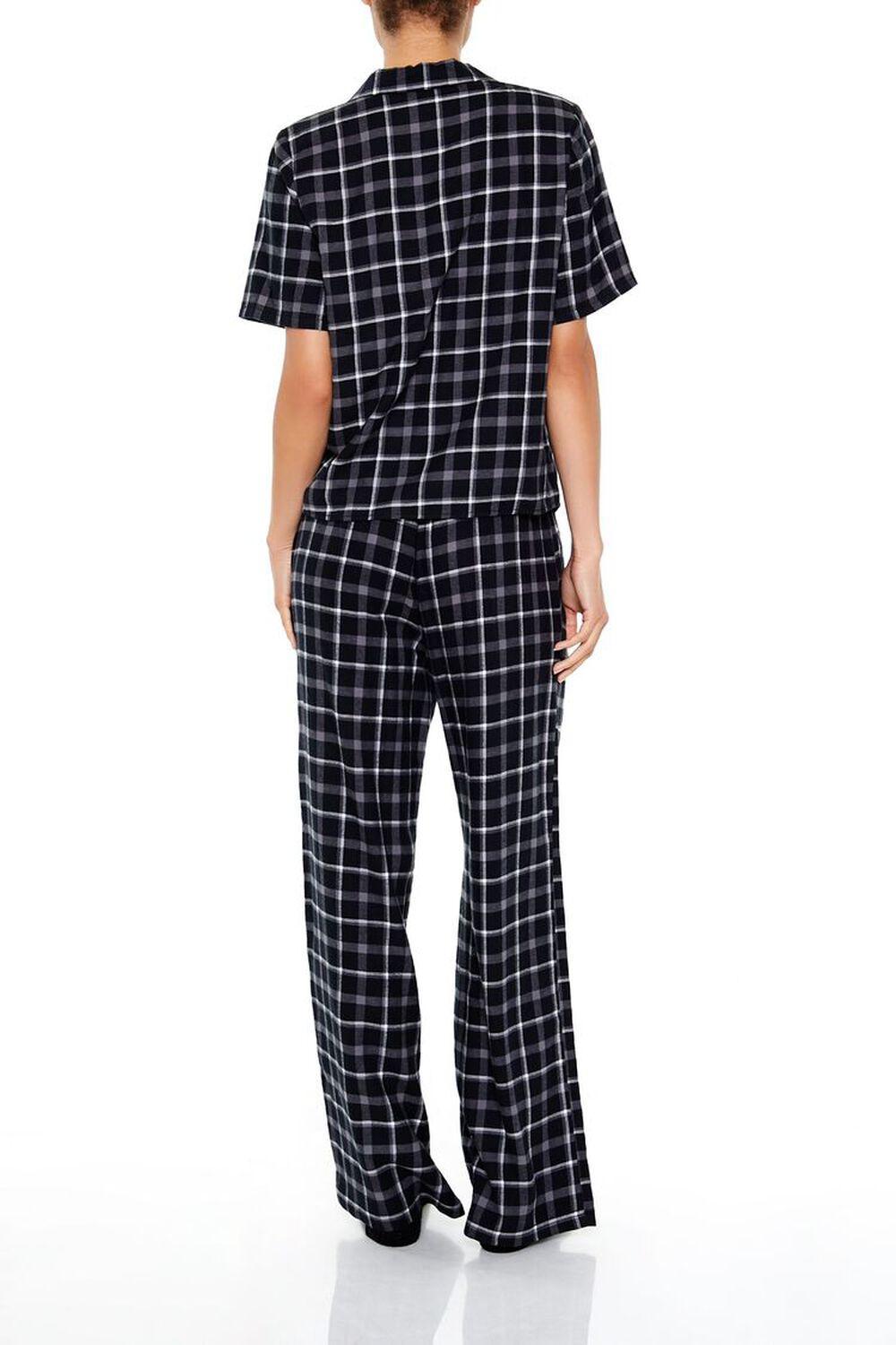 Plaid Shirt & Pants Flannel Pajama Set | Forever 21 Product Image