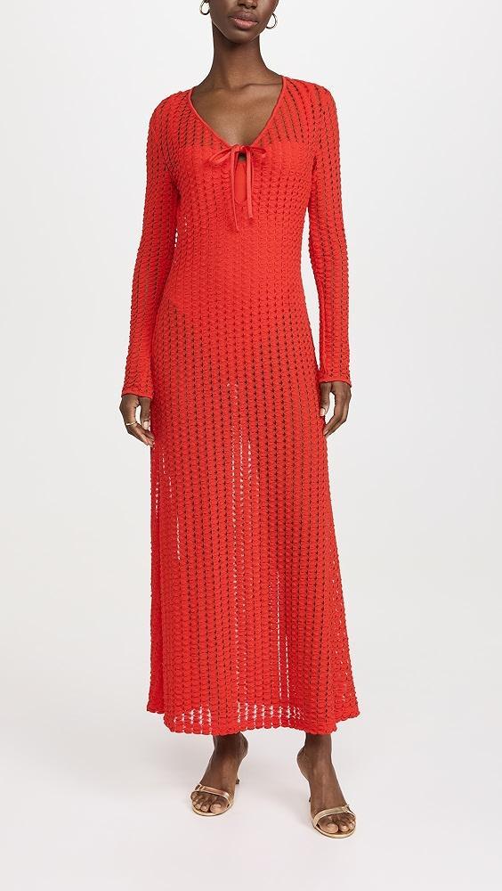 SIMKHAI Elton Keyhole Midi Dress | Shopbop Product Image