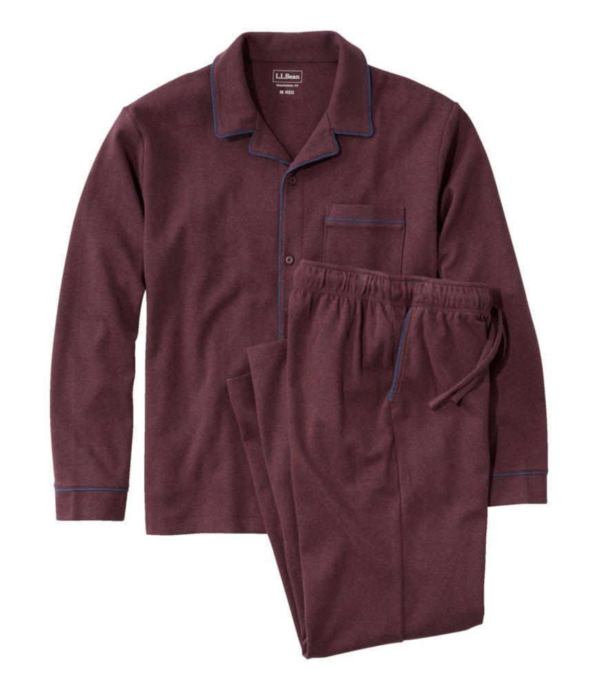 
                            Men's Bean's Cotton Knit Pajamas, Button-Front PJ Set
                         Product Image